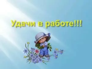 Желаю удачи на новом месте работы