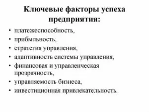Ключевые факторы успеха предприятия
