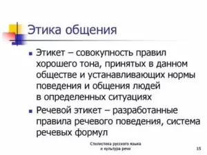 Культура поведения и этические нормы общения