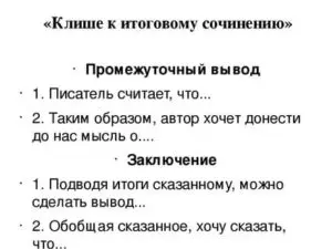 Итоговое сочинение клише. Клише для вывода итогового сочинения. Микровывод в итоговом сочинении клише. Клише для заключения итогового сочинения. Клкшк для итоговлго слчинения.